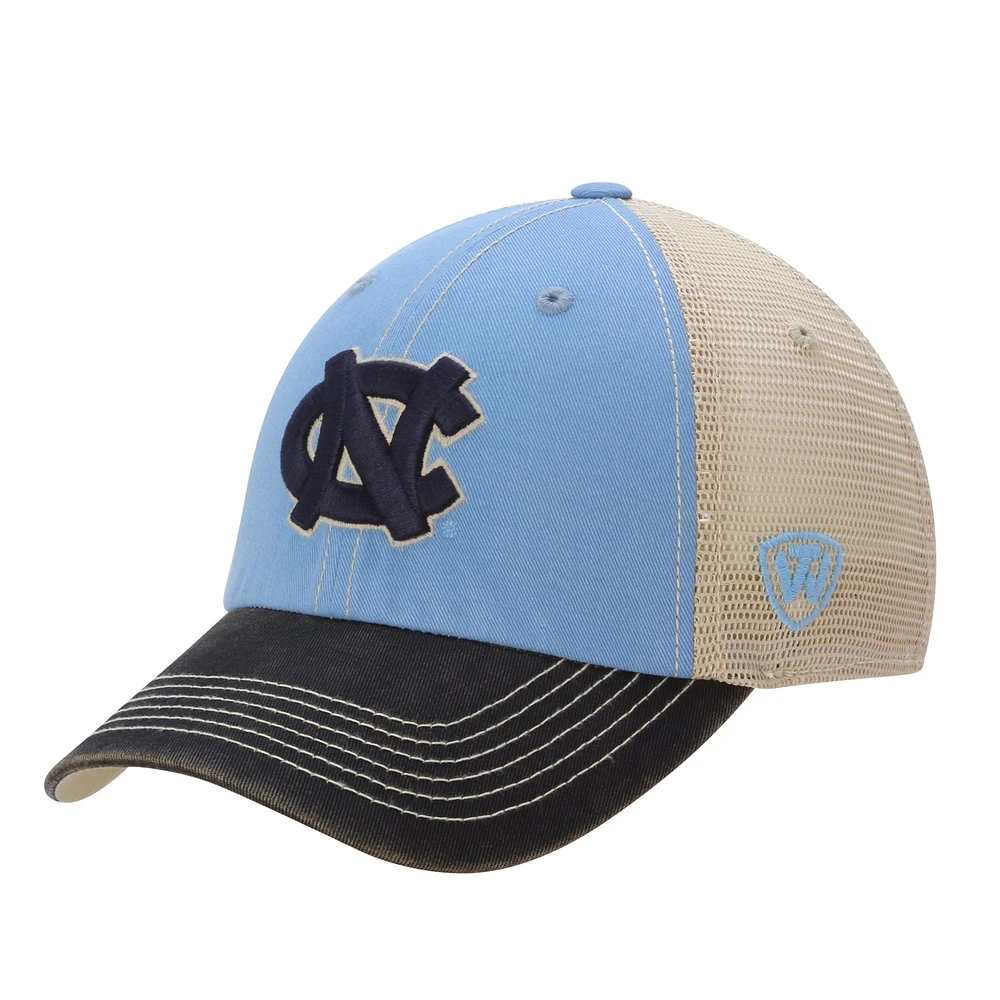 Casquette ajustable North Carolina Tar Heels Top of the World Offroad Trucker - Carolina Blue