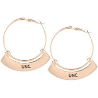 North Carolina Tar Heels Weller Gold Hoop Earrings