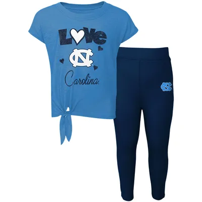 North Carolina Tar Heels Preschool & Toddler Forever Love T-Shirt Leggings Set - Blue/Navy