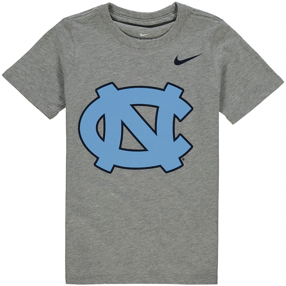 T-shirt Nike préscolaire avec logo North Carolina Tar Heels gris anthracite