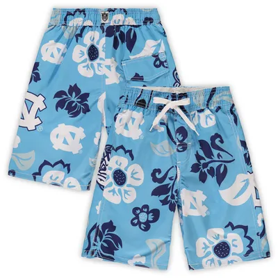 North Carolina Tar Heels Wes & Willy Preschool Floral Volley Swim Shorts - Blue