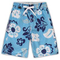 Preschool Wes & Willy Carolina Blue North Tar Heels Floral Volley Swim Shorts