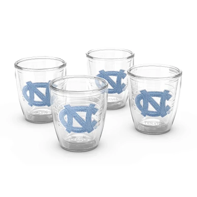 Tervis Caroline du Nord Tar Heels 4-Pack 12oz. Ensemble de gobelets emblème