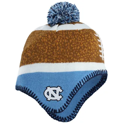 Bonnet en tricot avec pompon pour tout-petit, marron/bleu Caroline du Nord, Tar Heels