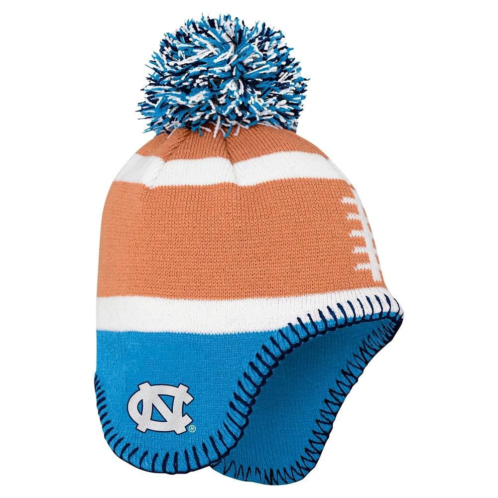 Bonnet en tricot marron avec pompon pour tout-petits Fanatics North Carolina Tar Heels