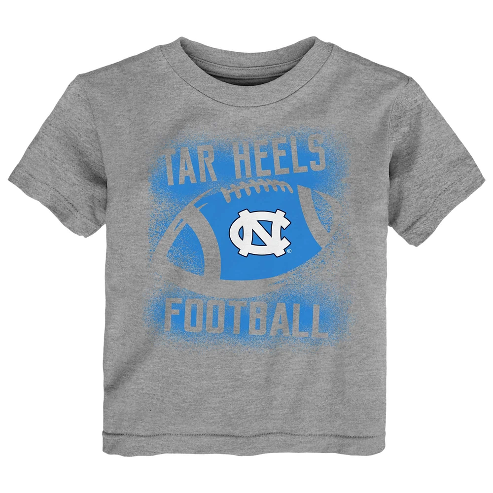 T-shirt pochoir pour tout-petits, gris chiné, North Carolina Tar Heels