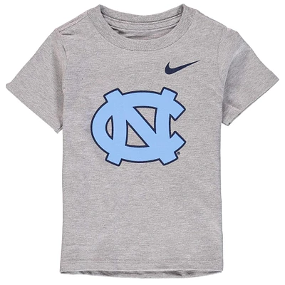 Toddler Nike Heathered Gray North Carolina Tar Heels Logo T-Shirt