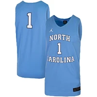 Jordan Brand #1 Carolina Blue North Tar Heels Réplique de maillot basket-ball pour femme