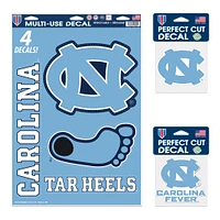 Pack de décalcomanies WinCraft Tar Heels de Caroline du Nord