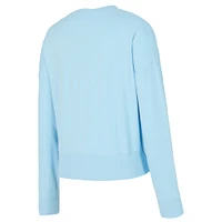 Ensemble haut à manches longues et short Elevation Tri-Blend bleu clair North Carolina Tar Heels pour femme Concepts Sport