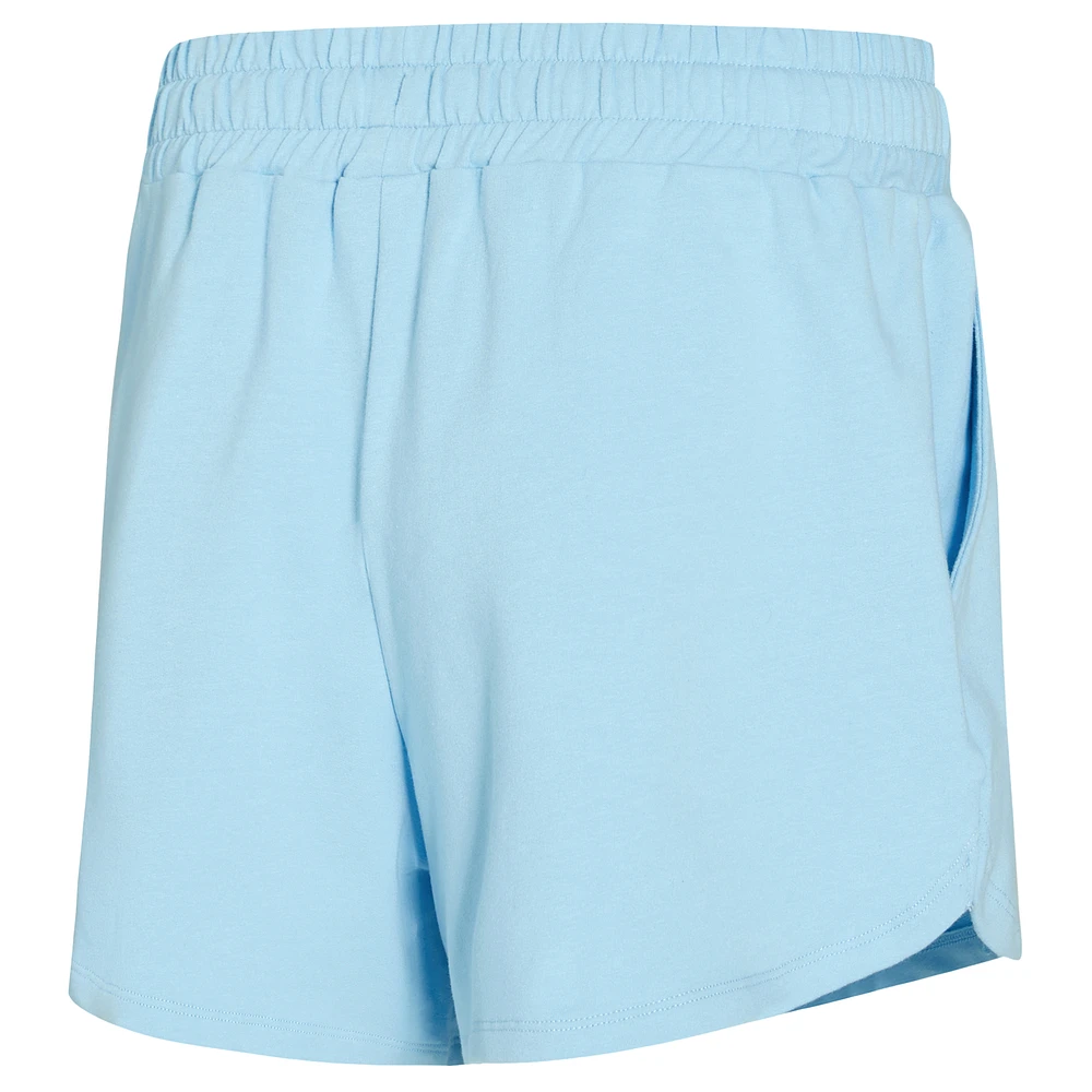 Ensemble haut à manches longues et short Elevation Tri-Blend bleu clair North Carolina Tar Heels pour femme Concepts Sport