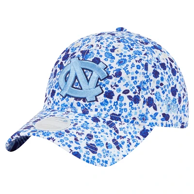 Women's New Era  White North Carolina Tar Heels Blooming 9TWENTY Adjustable Hat