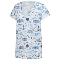 Women's Smith & Quinn White North Carolina Tar Heels Blake V-Neck T-Shirt