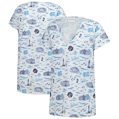 Women's Smith & Quinn White North Carolina Tar Heels Blake V-Neck T-Shirt