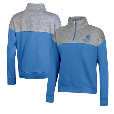 Sweat Champion Carolina Blue North Tar Heels color-block à quart de zip pour femme