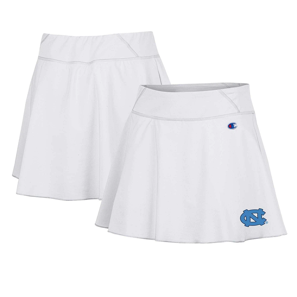 Jupe-short blanche Champion North Carolina Tar Heels Tailgate Soft Touch pour femmes