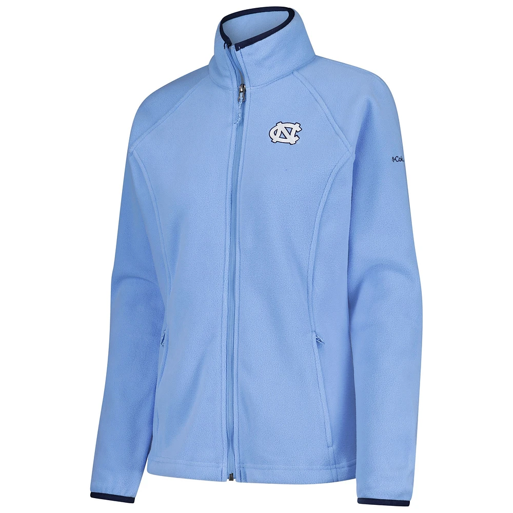 Women's Columbia  Carolina Blue North Tar Heels Give & Go II Fleece Full-Zip Jacket