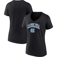 Women's Fanatics Black North Carolina Tar Heels Campus V-Neck T-Shirt