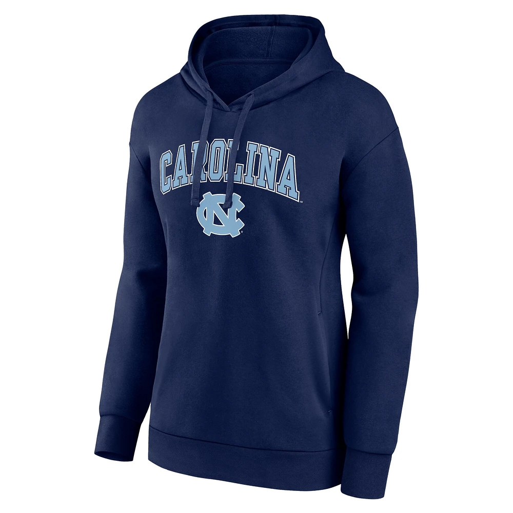 Sweat à capuche pour femme Fanatics Navy North Carolina Tar Heels Campus