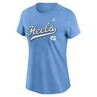 Women's Jordan Brand Carolina Blue North Tar Heels Local Script T-Shirt