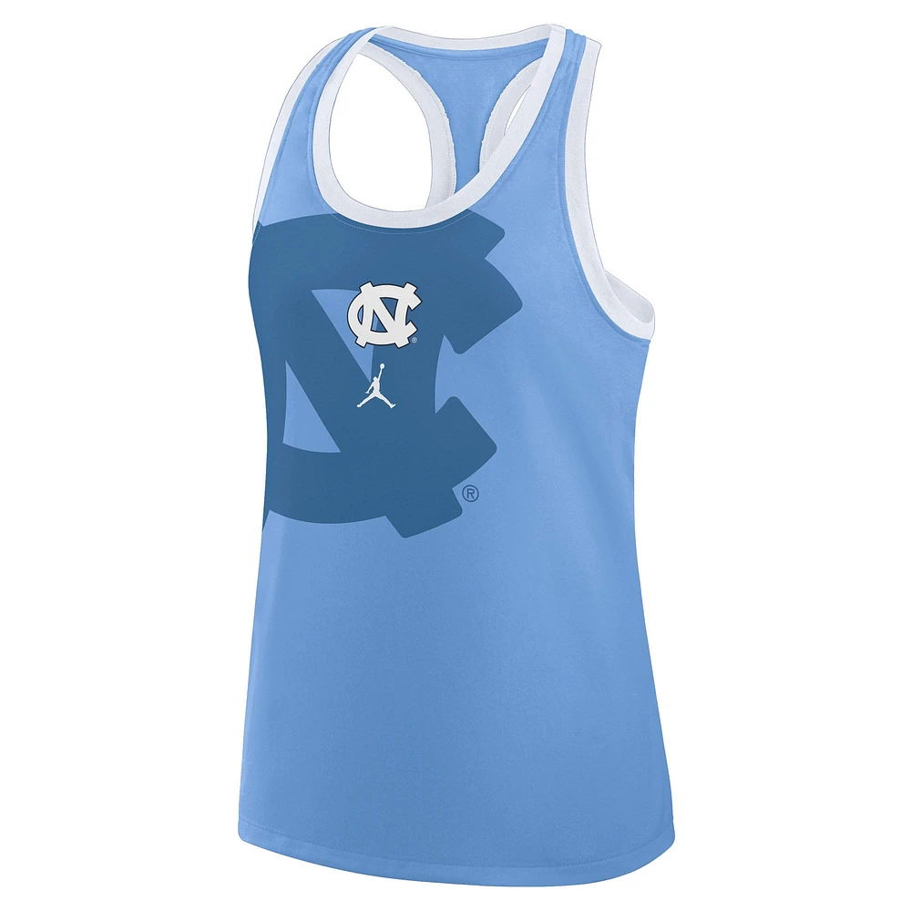 Women's Jordan Brand Carolina Blue North Tar Heels Primetime Racerback Tri-Blend Tank Top