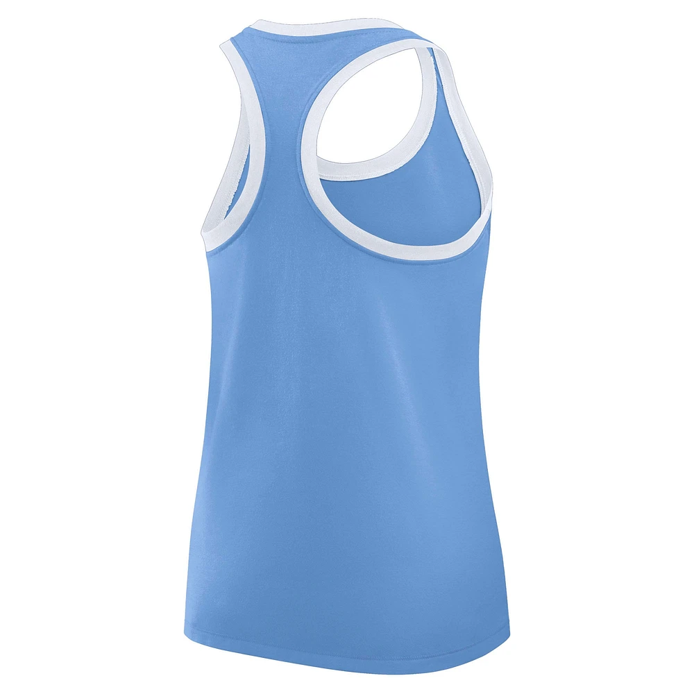 Women's Jordan Brand Carolina Blue North Tar Heels Primetime Racerback Tri-Blend Tank Top