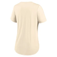 T-shirt tri-blend marron Jordan Brand pour femme avec logo script des Tar Heels de Caroline du Nord