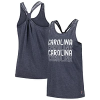 Débardeur à dos nageur pour femmes League Collegiate Wear de Caroline du Nord Tar Heels Stacked Name