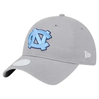 Casquette ajustable 9TWENTY avec logo des Tar Heels de Caroline du Nord New Era grise pour femme