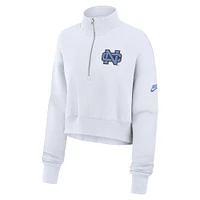 Women's Nike White North Carolina Tar Heels Legacy Elevated Logo Half-Zip Sweatshirt
