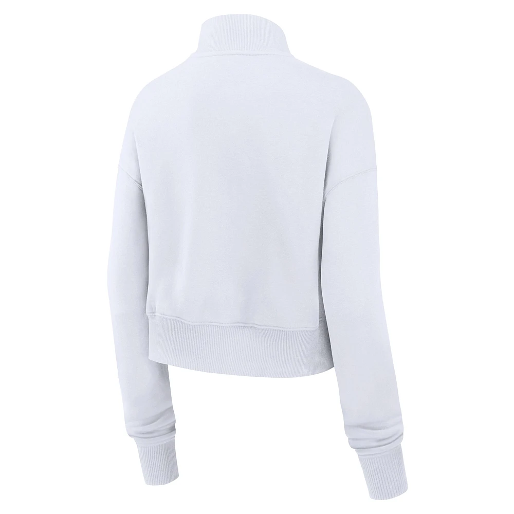 Women's Nike White North Carolina Tar Heels Legacy Elevated Logo Half-Zip Sweatshirt