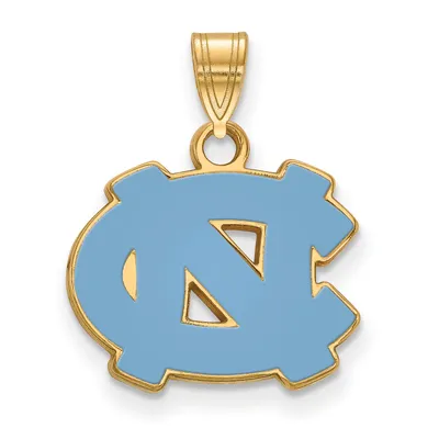 North Carolina Tar Heels Women's Gold Plated Small Enamel Pendant