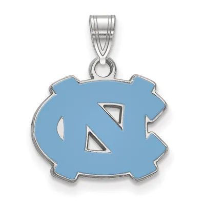 North Carolina Tar Heels Women's Sterling Silver Small Enamel Pendant