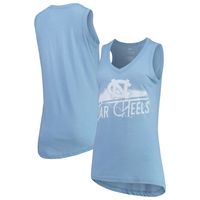 Women's Pressbox Carolina Blue North Tar Heels Ferris Melange V-Neck Tank Top