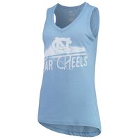 Women's Pressbox Carolina Blue North Tar Heels Ferris Melange V-Neck Tank Top