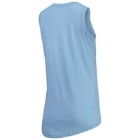 Women's Pressbox Carolina Blue North Tar Heels Ferris Melange V-Neck Tank Top