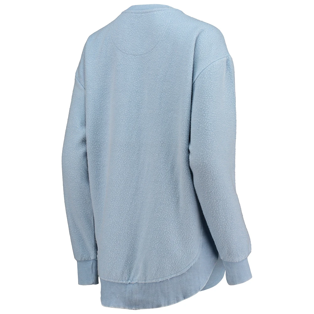 Women's Pressbox Carolina Blue North Tar Heels Ponchoville Pullover Sweatshirt