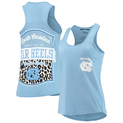 North Carolina Tar Heels Pressbox Women's Sanders Animal Print Tank Top - Blue