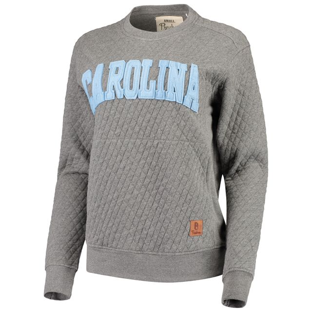 Sweat-shirt matelassé à enfiler pour femme Pressbox Heather Charcoal North Carolina Tar Heels Moose