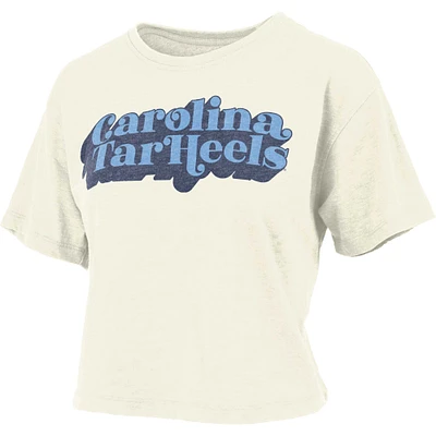 T-shirt Femme Pressbox White North Carolina Tar Heels Vintage Easy