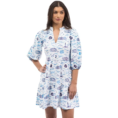 Robe à talons hauts Smith & Quinn Carolina bleu/blanc pour femme de la marque North Tar Heels Tailgate Tory