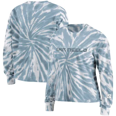 North Carolina Tar Heels WEAR by Erin Andrews Women's Tie-Dye Long Sleeve T-Shirt - Blue