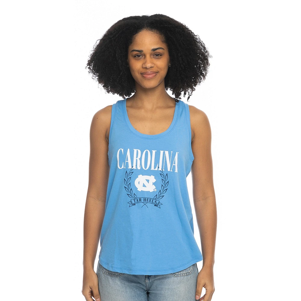 Women's ZooZatz Carolina Blue North Tar Heels Everyday Tri-Blend Tank Top