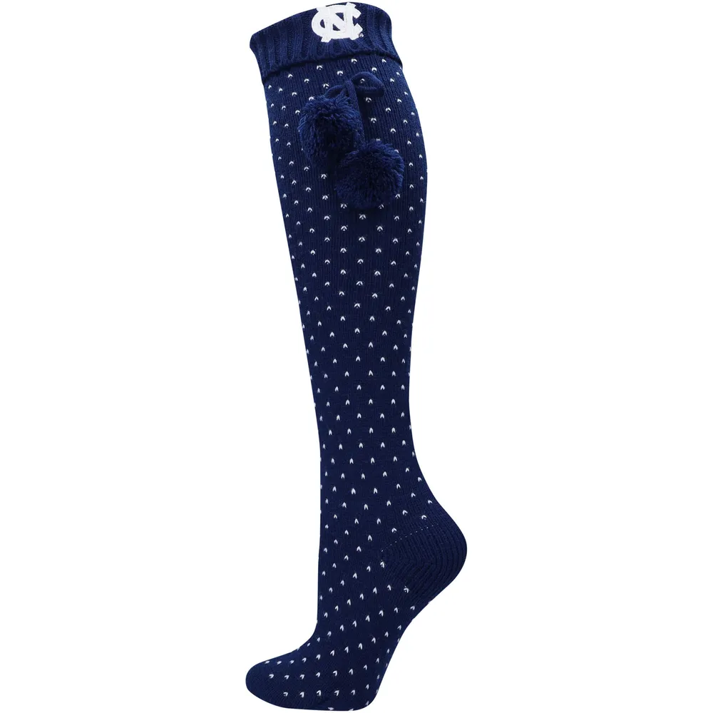 Chaussettes hautes ZooZatz pour femmes, marine, North Carolina Tar Heels