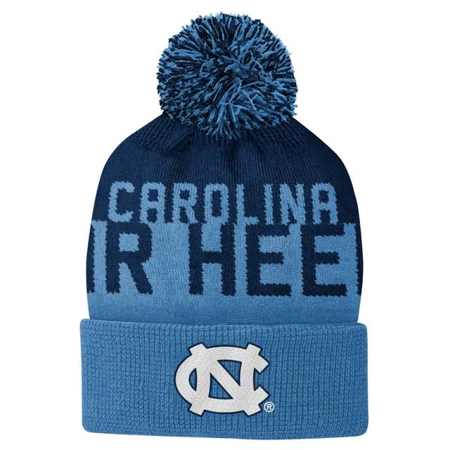 Men's '47 Carolina Blue North Tar Heels Bering Cuffed Knit Hat with Pom