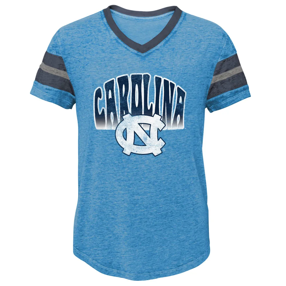 Men's Fanatics Branded Powder Blue Los Angeles Chargers Second Wind Raglan V-Neck T-Shirt