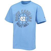 Champion de la jeunesse Carolina Blue North Tar Heels T-shirt basket-ball