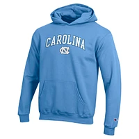 Youth Champion Carolina Blue North Tar Heels Campus Pullover Hoodie