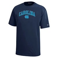 T-shirt avec logo Arch Over de l'équipe la Caroline du Nord des Tar Heels, championne jeunes, bleu marine