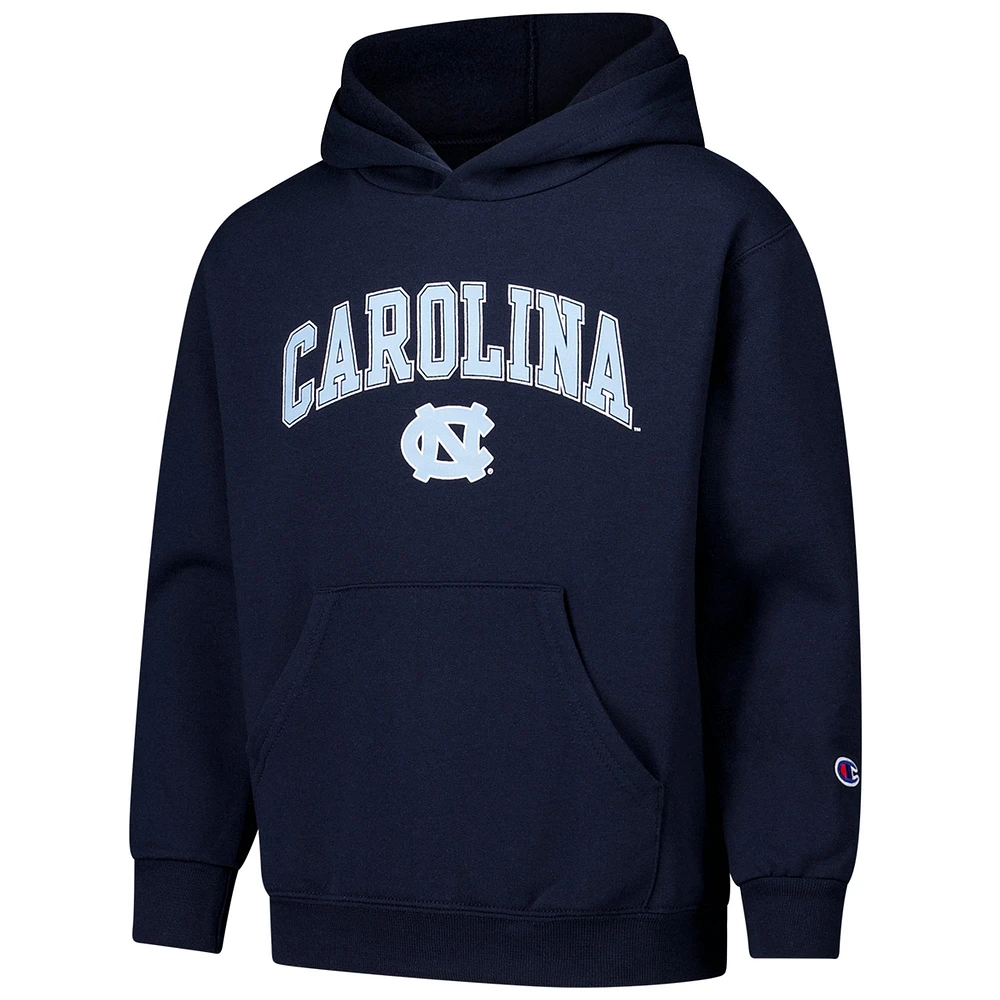 Youth Champion Navy North Carolina Tar Heels Campus Pullover Hoodie